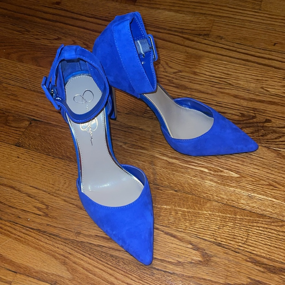 Jessica Simpson Cayna Suede Ankle Strap Pumps - Picture 2 of 7